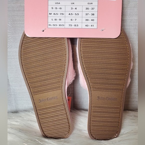 JUICY COUTURE pink gyanna pearl/rhinestone slippers - Picture 4 of 6